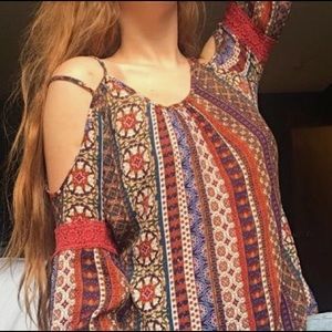 Earthbound Trading Company off the shoulder blouse